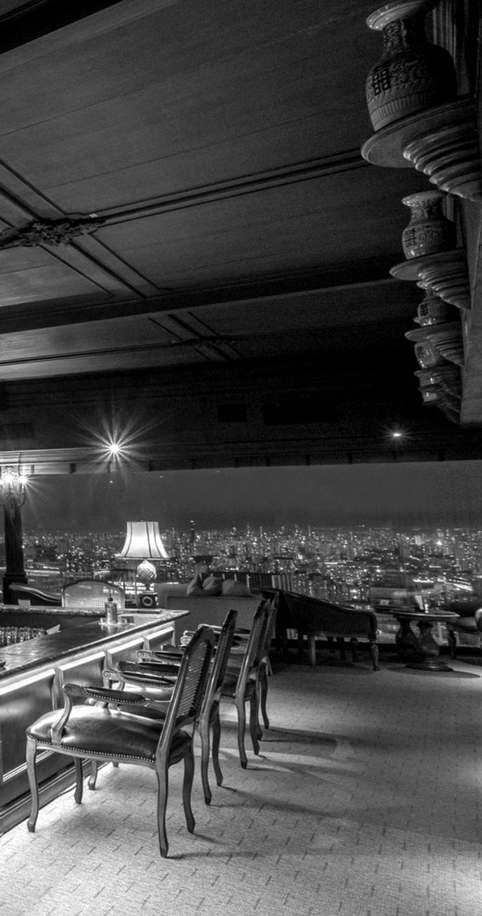 Ambiente sofisticado do Terraço Itália